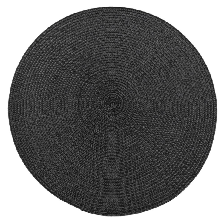 Mata dekoracyjna ROUND czarna RAVI